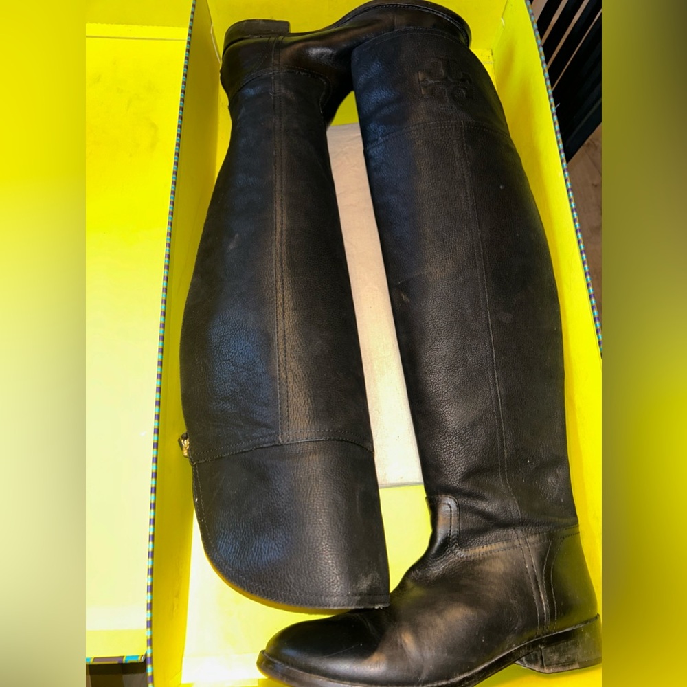 Tory Burch over the knee Simone boots size 10 black great condition